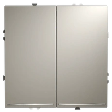 Изображение Выключатель встраиваемый VOLTUM S70 двухклавишный с подсветкой 10А (кашемир)